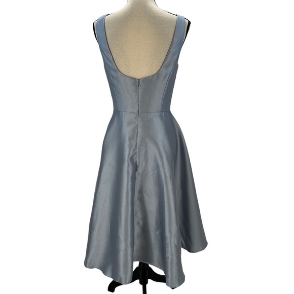 Alfred Sung Sleeveless High Low Cocktail Dress - Grey - size 6 - Picture 3 of 8